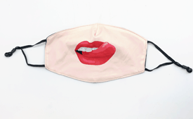 3 ply Face PPE mask with Red Lips and Tongue